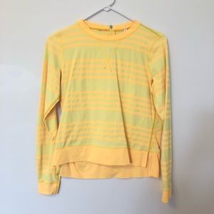 Lululemon Bright Yellow Running Shirt size 6